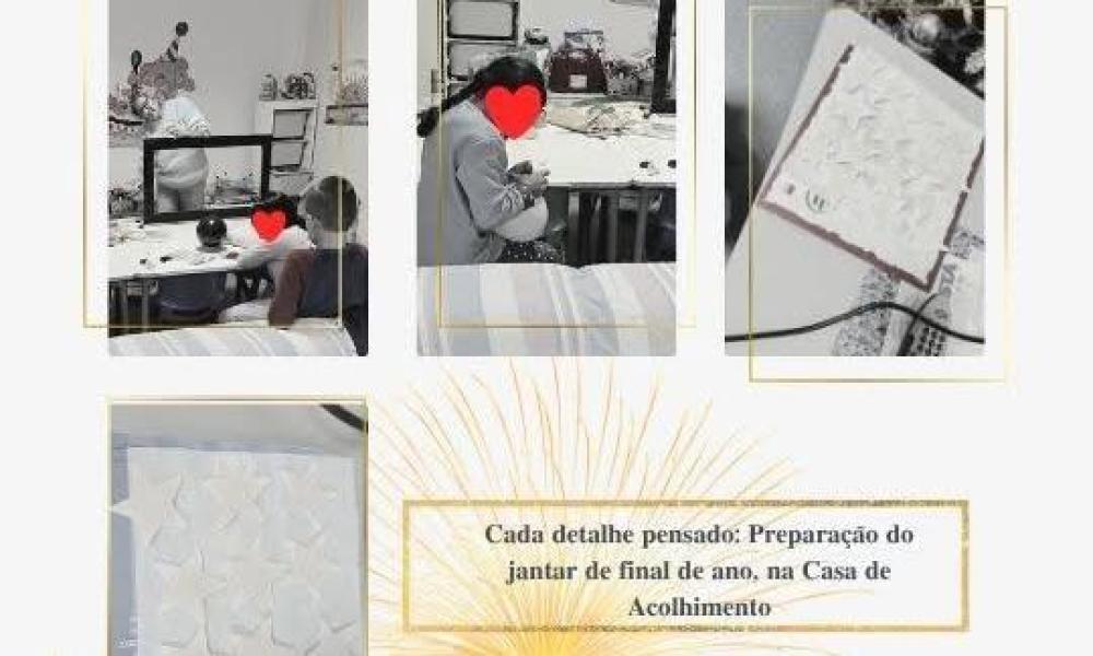 Tous les détails sont pris en compte : préparation du dîner de fin d'année à la Casa de Acolhimento